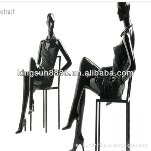 high heel style feet gloss black female mannequin